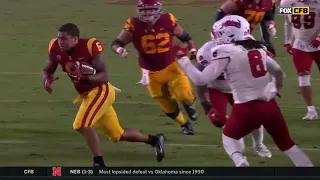 USC RB's helmet gets ripped off