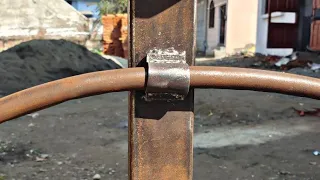 Amazing idea round pipe bending trick / Homemade pipe bending tools