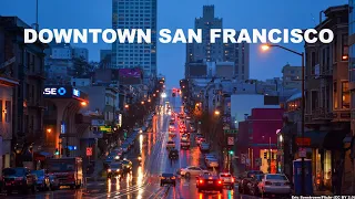 Walking Downtown San Francisco after flooding in California 2023 - 4k Rain ambience- Rainy Day Walk