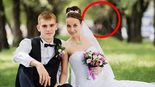 The newlyweds were looking through family photos when they suddenly noticed something terrible!