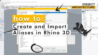 How to Set Aliases in Rhino 3D and Import AutoCAD shortcuts