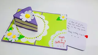 Birthday Cake pop up card tutorial | DIY pop up Cake card | Easy Birthday Card | DG Handmade