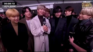NAMJOON SAID THEY WANT TO COLLAB WITH ARIANA @ BTS at #GRAMMYs Awards 2020