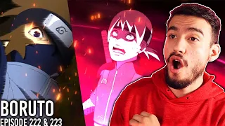 Kid Kakashi is a BEAST! Houki vs Inojin Chunin Exams Battle | Boruto Episode 222 & 223 Reaction |