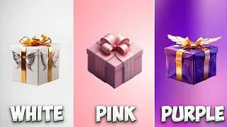 CHOOSE YOUR GIFT🎁 WHITE ,PINK OR PURPLE  🤍💝💜