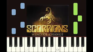 piano tutorial "WIND OF CHANGE" by Scorpions, 1990, with free sheet music (pdf)