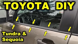 TOYOTA TUNDRA & SEQUOIA - Window Weatherstrip Belt Moulding Seal Replacement - EASY DIY Save Money!