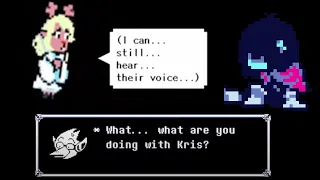 Kris getting downed during the Snowgrave Berdly Fight | Deltarune Chapter 2