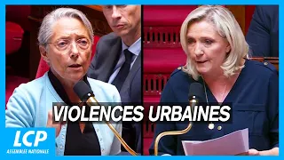 Marine Le Pen, présidente du groupe "Rassemblement National" - Violences urbaines - 4/07/2023