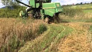 John Deere 935 Harvesting Oat [zab, ovaz] [HD]