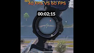 40.FPS VS 60 FPS #shorts #pubg #bgmi