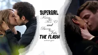 the flash & supergirl | kara & mon-el | barry & iris