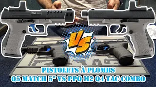 Pistolets à plombs Q5 Match 5", PPQ M2 Q4 TAC Combo 4,5 mm diabolo