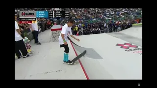 13 Year old Ginwoo Onodera STUNS announcers at the X-games