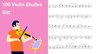 Sitt - 100 Violin Etudes Op.32 - I. Andante [Violin Sheet Music]