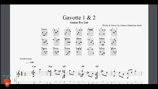 Gavotte 1 & 2 - Johann Sebastian Bach - Guitar Pro Tab