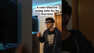 Colorblind kid seeing colors for the first time #funnyshorts #memes #tiktok #funny