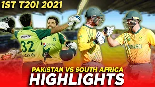 Thrilling Highlights | South Africa vs Pakistan | Last Over Finish | 1st T20I 2021 | PCB | MJ2A