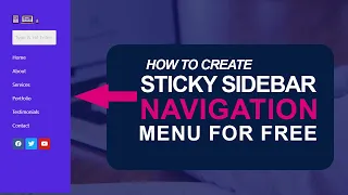 How to create a Sticky Sidebar Navigation for WordPress Website Using Elementor for free