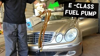 MERCEDES W211 Как снять и заменить топливный насос E200 E230 E240 E280 E320 E350 E500 E550 E55 E63