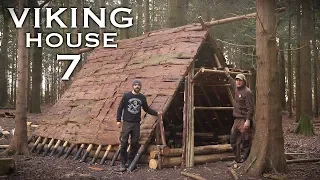 Viking Camp - First Night in the Viking House: Bushcraft Project (PART 7)