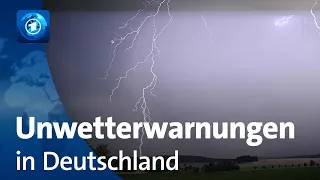 Gewitter und Starkregen: Unwetter ziehen über Deutschland