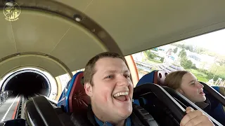 Hyper Space Mountain Coaster On ride at Disneyland Paris