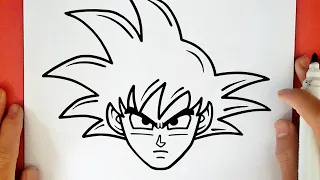 HOW TO DRAW GOKU FROM DRAGON BALL SUPER