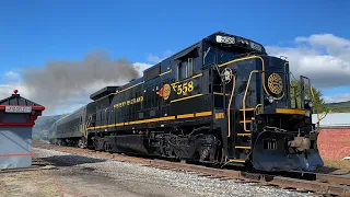 Western Maryland Scenic Railroad GE B32-8 #558 Cold Start @ Frostburg (9/30/22)