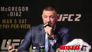 Conor McGregor on Dos Anjos withdrawing from their bout: It was obvious it was going to happen
