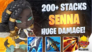 WILD RIFT | 200+ STACKS SENNA HUUUUGE DAMAGE | Challenger  Senna Gameplay | Guide & Build