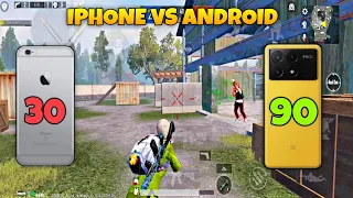 🔥iPHONE 30 FPS vs ANDROID 90 FPS | 1v1 TDM FIGHT 🥶