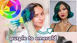 Dyeing my hair Emerald Green with Color Theory