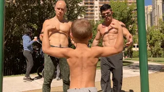 5 Year Old Boy vs Bodybuilders