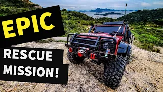 TRAXXAS TRX-4 Land Rover Defender (We SAVE a mans life!)