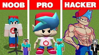 Noob vs Pro vs Hacker : FNF BOYFRIEND in Minecraft Friday Night Funkin’