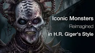 Biomechanical Nightmares: Iconic Movie Monsters Reimagined in H.R. Giger's Style #midjourney