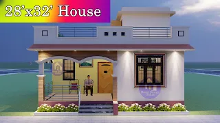 गांव के लिए 28'x32' घर का डिज़ाइन II Low Budget House Plan