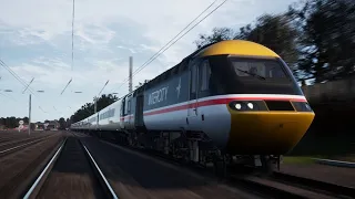 TSW3: Class 43 HST in swallow livery passes southall at 110mph