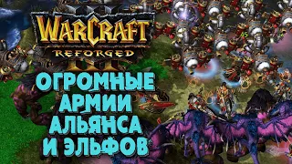 ОГРОМНЫЕ АРМИИ ЭЛЬФОВ И АЛЬЯНСА: Chaemiko (Hum) vs Wiz (Ne) Warcraft 3 Reforged