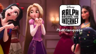 WRECK IT RALPH: Ralph Wrecks The Internet | Meeting the princesses (one-line multilanguage)