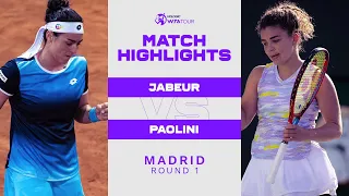 Ons Jabeur vs. Jasmine Paolini | 2022 Madrid Round 1 | WTA Match Highlights