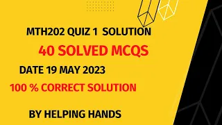 mth202 quiz 1 Spring 2023 Live attempt By Helping Hands|version|