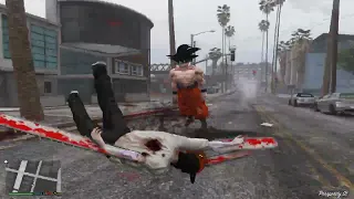 GTA 5 Chainsaw Man VS GOKU