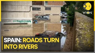 Heavy rain floods roads in northern Spain | WION Climate Tracker