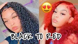 HOW I WENT FROM BLACK TO RED ‼️ + DRAMATIC BABY HAIR | ft. ISEE HAIR