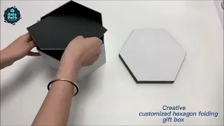 Creative customized hexagon folding gift box