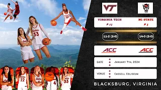 No. 13 Virginia Tech vs No. 3 NC State | ACC | 1.7.24