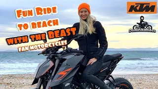 Chill ride to the beach with the BEAST / KTM Superduke 1290 / Dominika Rides / FAN MOTORCYCLES