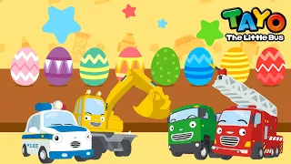 Easter Surprise Eggs with Heavy Vehicles and Resuce Team l Tayo Easter Kids Songs & Nursery Rhymes